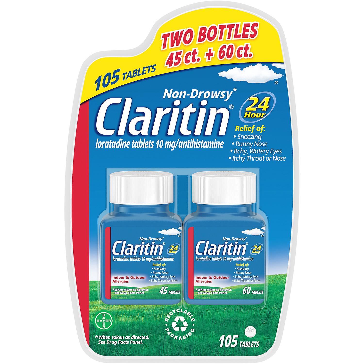 Claritin 24 Hrs sin Escurrimiento Nasal 10 Mg (105T)