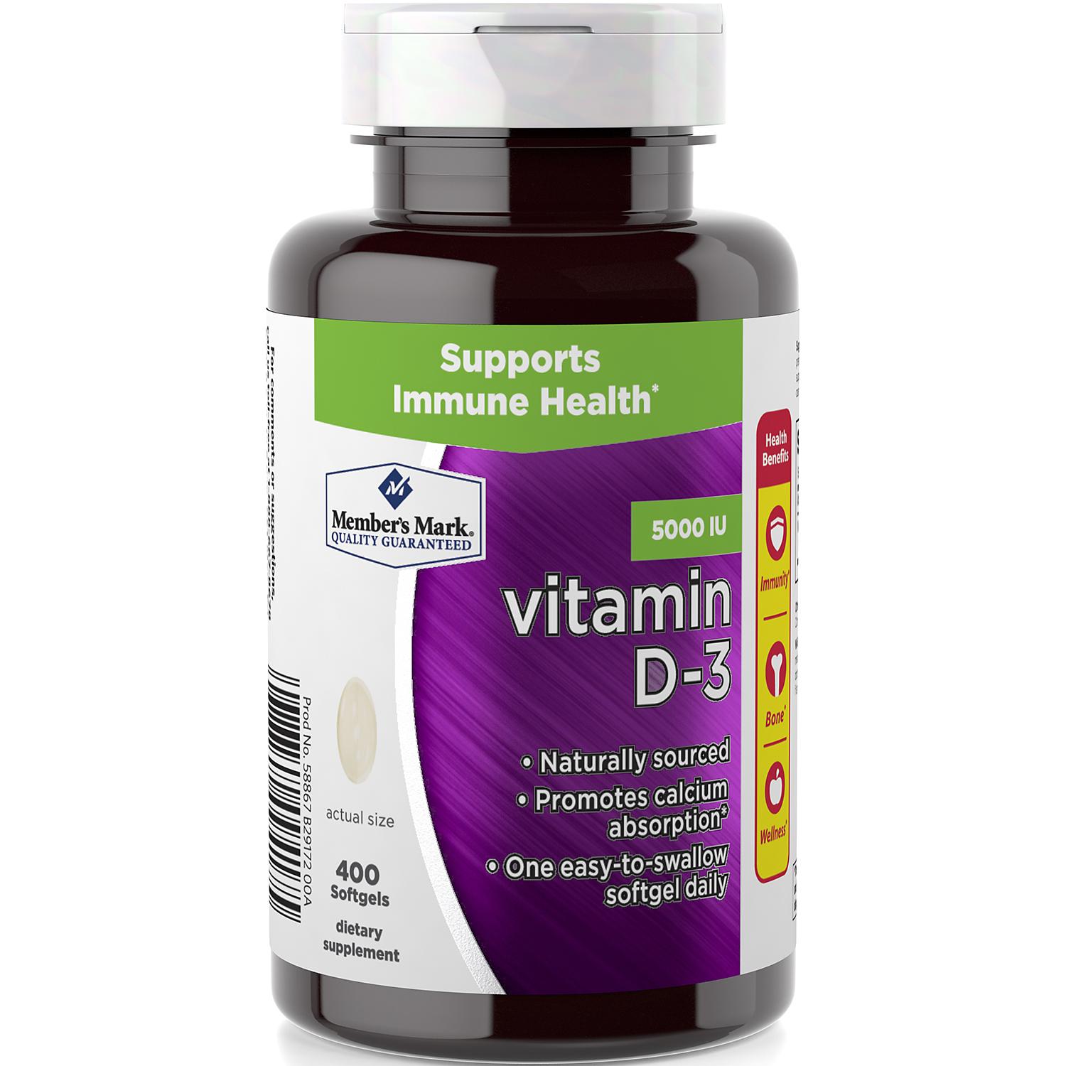 Vitamina D-3 5000 IU  (400T)