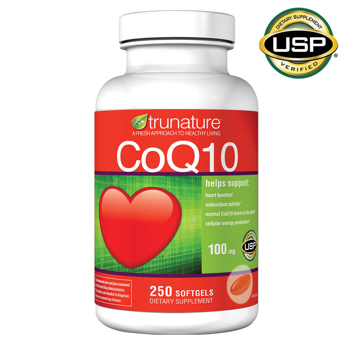 Trunature COQ-10 100mg (250 Soft gels)